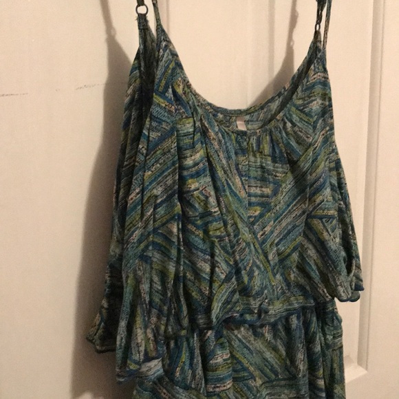 Beautiful blue & green strappy sundress - Picture 2 of 4